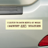 Land en Westerne Bumpersticker (Op auto)