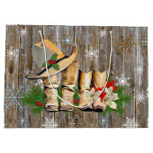 Land en Westerne Cowboy Boots Kerst Groot Cadeauzakje (Achterkant)