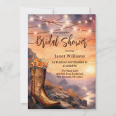 Land en Westerne laarzen Vrijgezellenfeest Kaart (Voorkant)