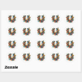 Land en Westerne rustieke Hoefijzer kerst Ronde Sticker (Vel)