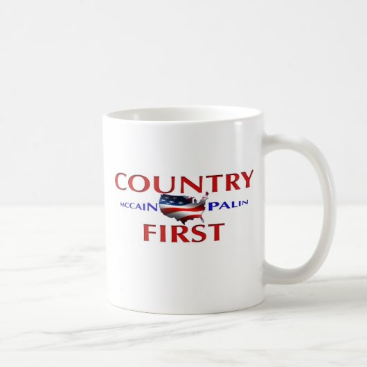Land First John McCain Sarah Palin Coffee Mok (Rechts)