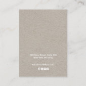 Land Floral Boho Kraft Stud Earning Display Visitekaartje (Achterkant)