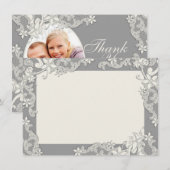  land Floral Dank u Bedankkaart (Voorkant / Achterkant)