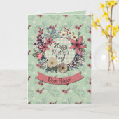 Land Floral | Voor zuster | MOEDERDAG Kaart (Gele Bloem)