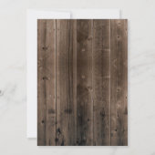 Land Floral Wood Barrel Rustic Wedding Kaart (Achterkant)