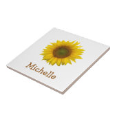 Land Floral Yellow Sunflower Rustic Tegeltje (Zijkant)