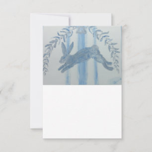 Land Franse Bunny Rabbit Bedankkaart