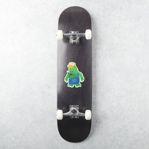 Land Fried Funny Cartoon Monster Character Sticker