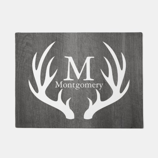 Land grijs gekleurd hout Witte bruidsstrijders Deurmat (Voorkant)