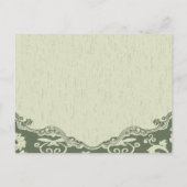 land - groene pauw redden datum aankondigingskaart (Achterkant)