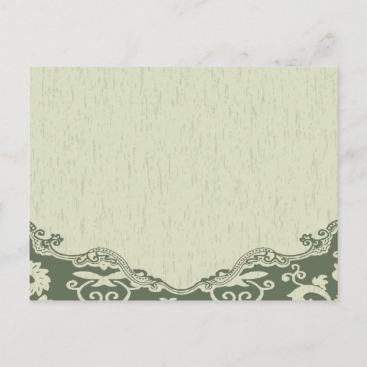  land - groene pauw redden datum aankondigingskaart (Achterkant)