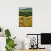Land Hay Bales Poster (Thuiskantoor)