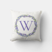 Land Heather krans monogram Kussen (Voorkant)