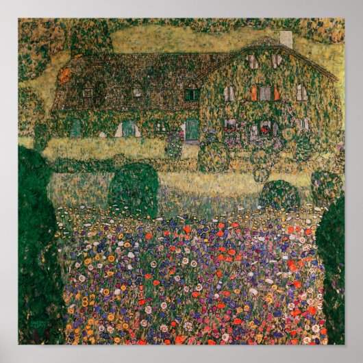 Land House by the Attersee, c.1914 Poster (Voorkant)