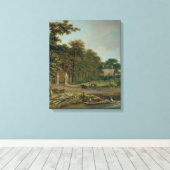 Land House Canvas Afdruk (Insitu (Houten vloer))