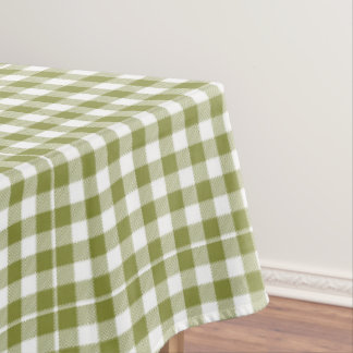 Land House Green Checkered Gingham Rustic Tafelkleed