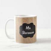 Land Hout Man/Vrouw Leraar Custom Koffiemok (Links)