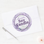 Land Hout Paarse Lavendel Soy Candle Labels (Envelop)