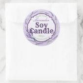 Land Hout Paarse Lavendel Soy Candle Labels (Tas)