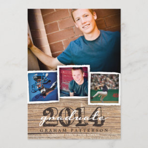 Land Hout Rustic Afstuderen 2014 Uitnodiging