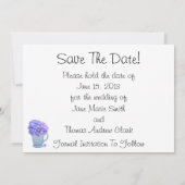 Land Hydrangea sparen de datum Save The Date (Achterkant)