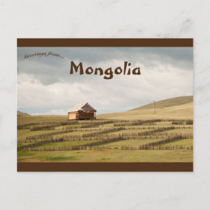 Land in Mongolië Briefkaart