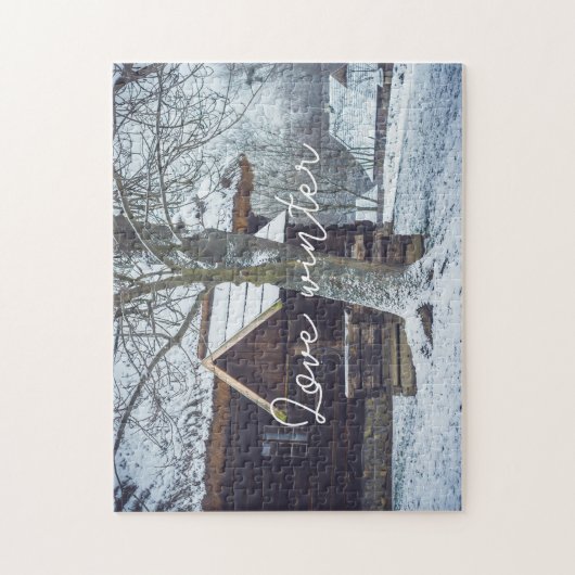 Land in sneeuw legpuzzel (Verticaal)