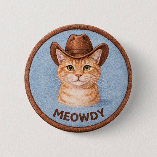 Land Kat Ronde Button 5,7 Cm (Voorkant)