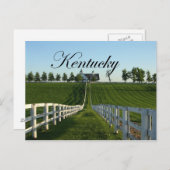 Land Kentucky Bluegrass Briefkaart (Voorkant / Achterkant)