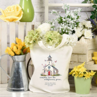 Land Kerk Wildbloemen Zondag School Custom Tote Bag