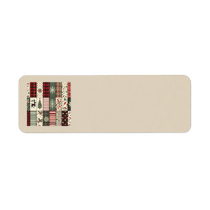 Land Kerst Adresetiketten Etiket