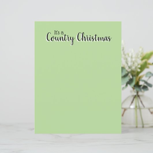 Land Kerst Gezegde Groene Rustieke Letterkop (Staand voorkant)