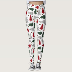 Land Kerstbomen en Pinecones Leggings