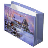 Land Kerstmis, Vakantie, Custom Large Cadeautasje (Voorkant Gekanteld)