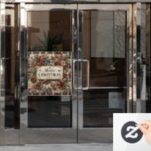 Land Kerstmis Venster Cling Raamsticker (Kantoordeur)