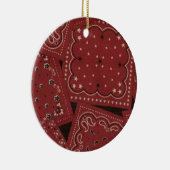 Land Kerstroodbruin Keramisch Ornament (Rechts)