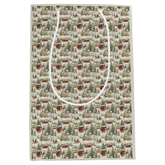  land kerstscène medium cadeauzakje (Voorkant)