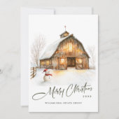 Land Kerststal Pine Tree Corporate Feestdagenkaart (Voorkant)