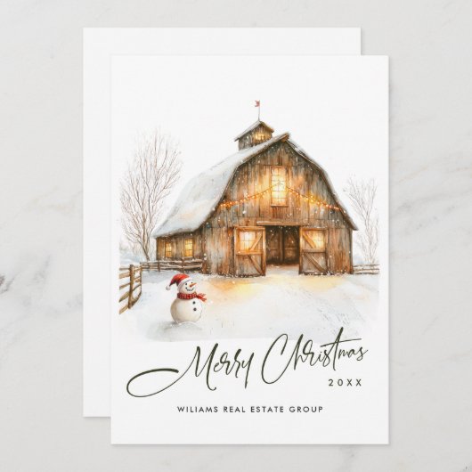  Land Kerststal Pine Tree Corporate Feestdagenkaart (Voorkant / Achterkant)