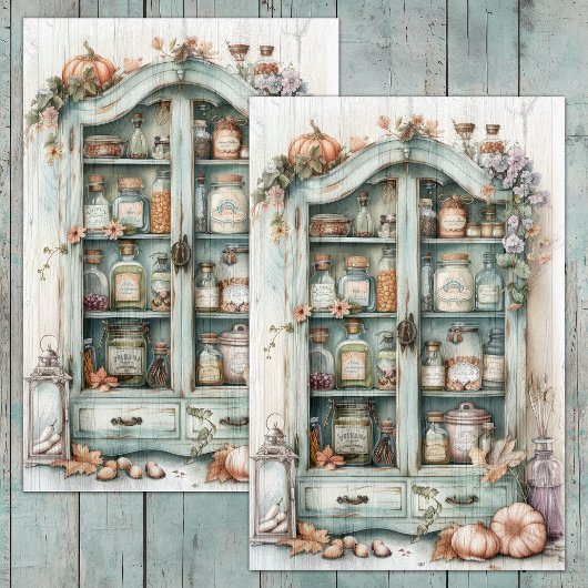 LAND KITCHEN VOORRAADKAST DECOUPAGE TISSUEPAPIER