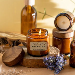 Land Kraft Star en bessen Kaars Label