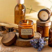 Land Kraft Star en bessen Kaars Label