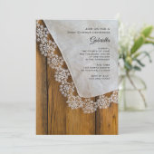 Land Lace Baby shower Kaart (Staand voorkant)