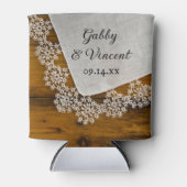 Land Lace Barn Wedding Favor Blikjeskoeler (Voorkant)