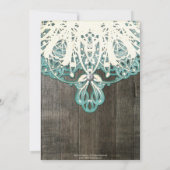 Land Lace Wood Rustisch Vrijgezellenfeest Uitnodig Kaart (Achterkant)