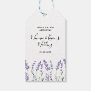 Land Lavendel Bruiloft Cadeaulabel