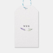 Land Lavendel Bruiloft Cadeaulabel (Achterkant)