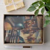 land meisje illustratie tissuepapier (Geschenk)