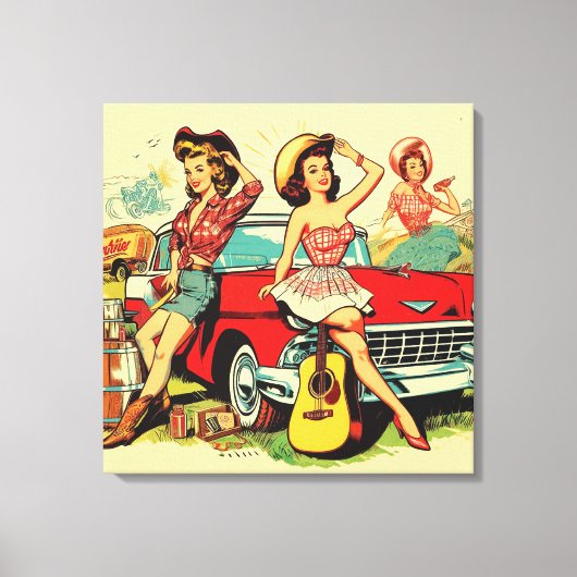  land meisjes canvas afdruk (Voorkant)