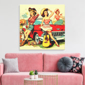  land meisjes canvas afdruk (Insitu (Woonkamer))